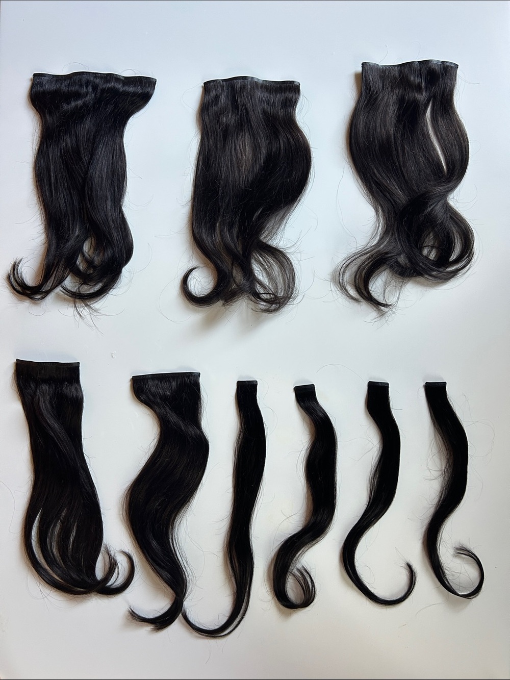 Luxy Seamless Clip In Hair Extensions 16” Inch 140g 1B Off Black Remy Human Hair
